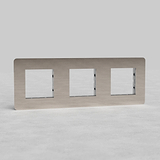 Triple 45mm Switch Plate EU - Polished Nickel