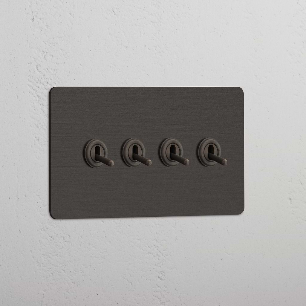 Double 4x Toggle Switch - Bronze