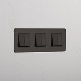Triple 6x Rocker Switch - Bronze Black