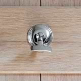 Polished Nickel Portland Hook on Wooden Door