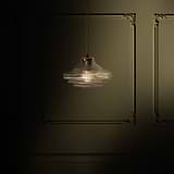 Brookfield średnia lampa wisząca z ryflowanym szkłem - Brąz