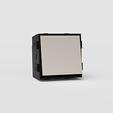 Two Way Rocker Switch EU - Polished Nickel Black