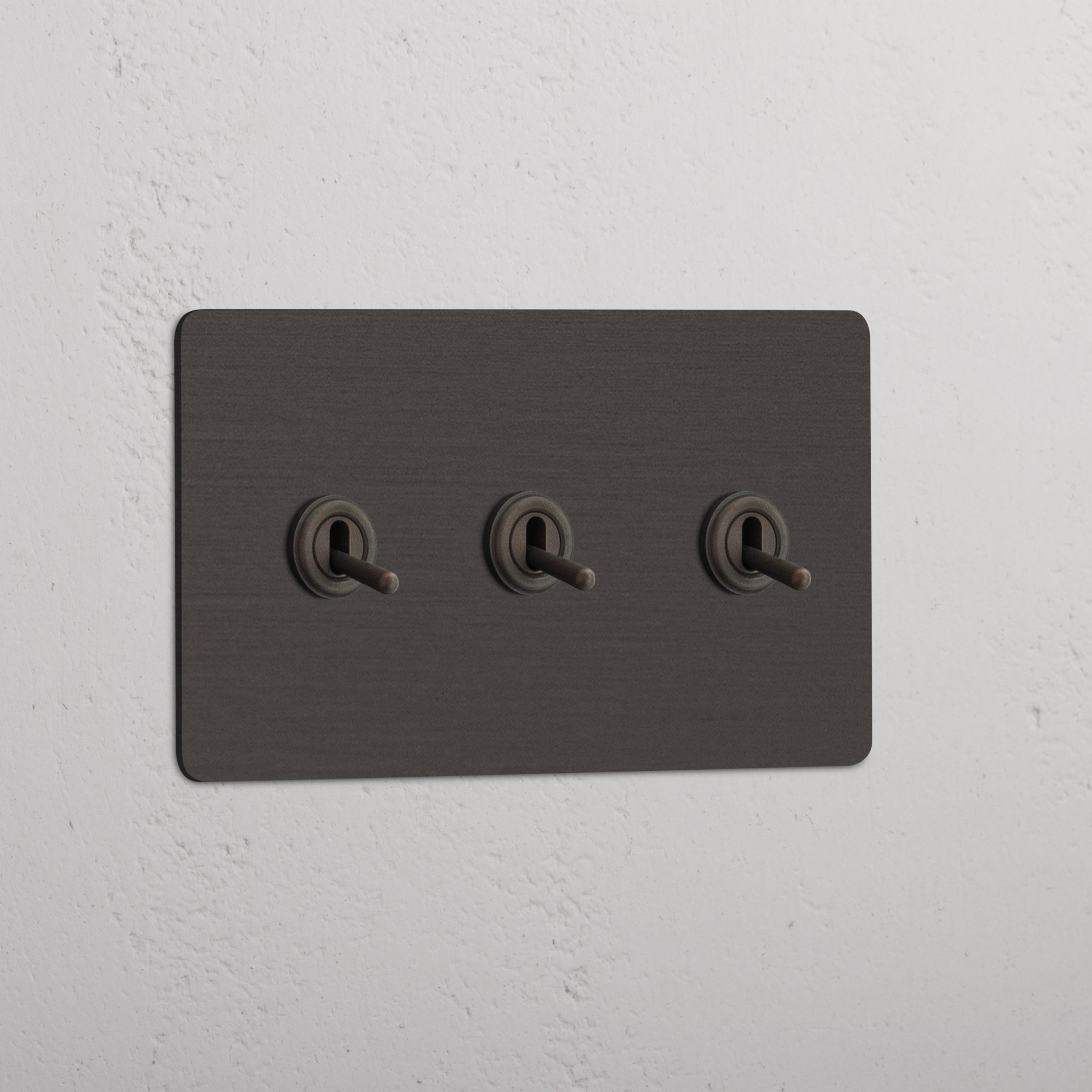 Double 3x Toggle Switch - Bronze