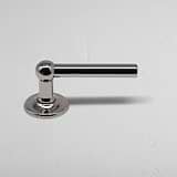 Polished Nickel Harper Fixed Door Handle on White Background