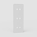 Triple 6x Vertical Switch Plate EU - Clear