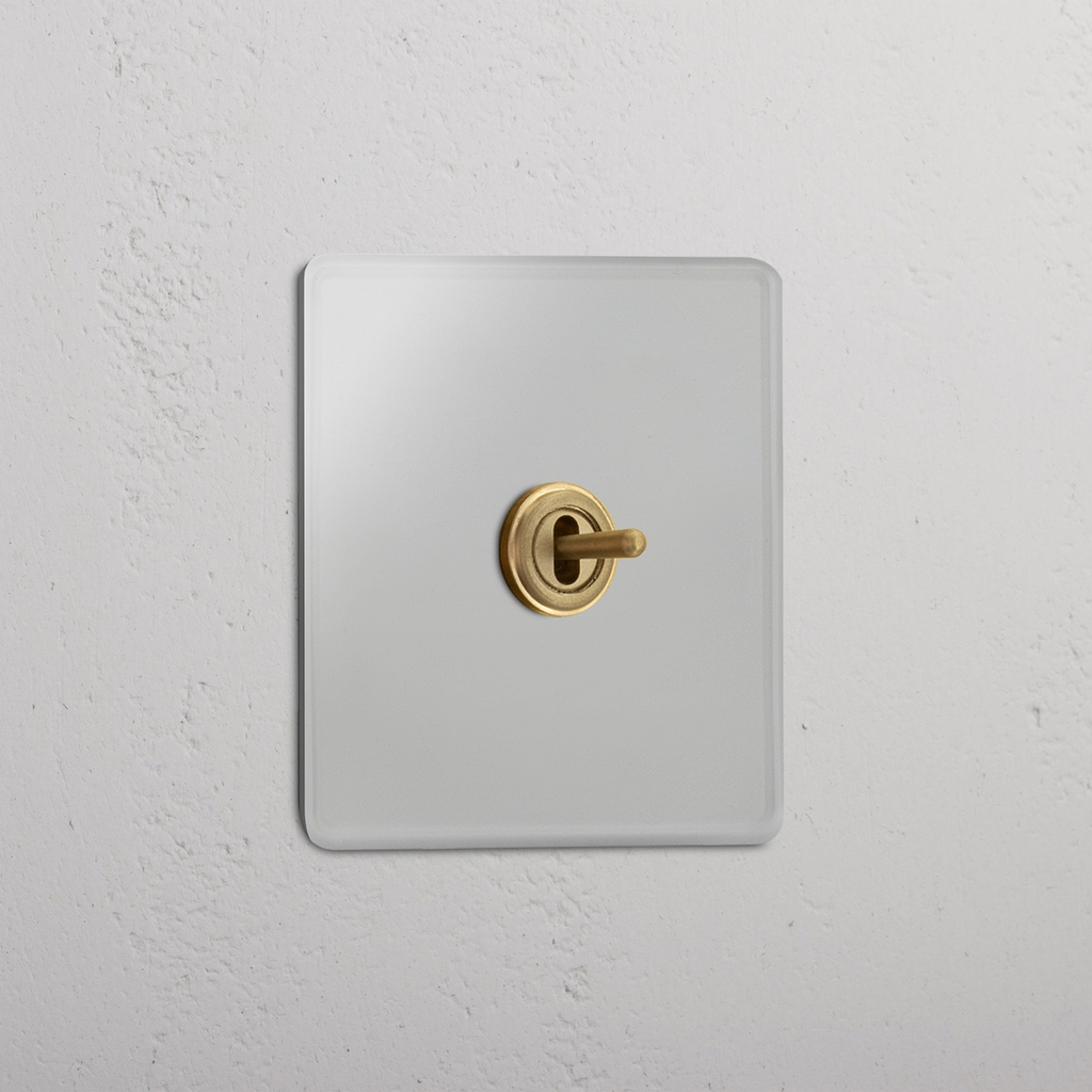 Single Toggle Switch (Cent) - Clear Antique Brass