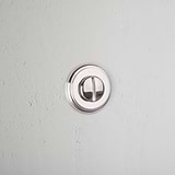 Polished Nickel Canning Thumbturn on White Background