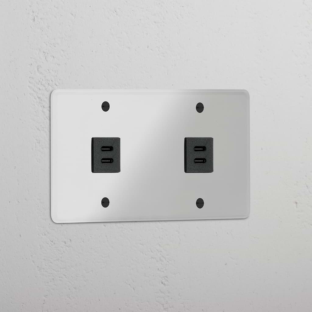 Double 2x USB Module - Clear Black
