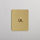 Single Toggle Switch (Int) - Antique Brass
