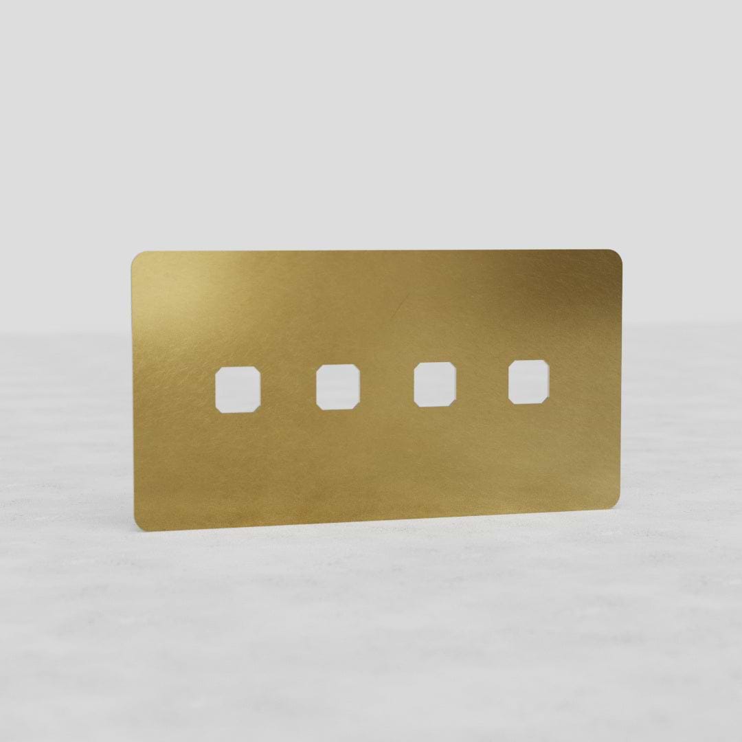 Double 4x Switch Plate EU - Antique Brass