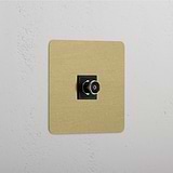 Single TV Module - Antique Brass Black
