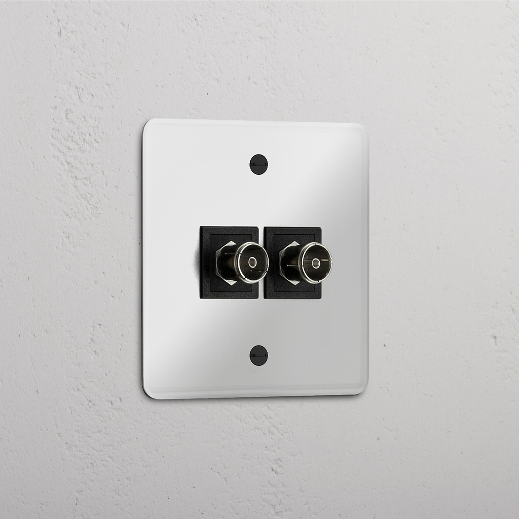 Single 2x TV Module - Clear Black