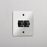 Single 2x TV Module - Clear Black