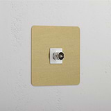 Single TV Module - Antique Brass White