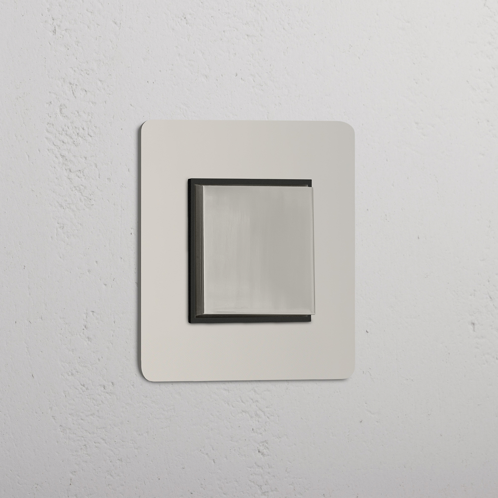 Single Rocker Switch (Cent) - Polished Nickel Black