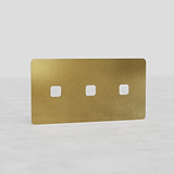 Double 3x Switch Plate EU - Antique Brass