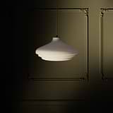 Brookfield duża lampa wisząca z opalowym szkłem - Brąz