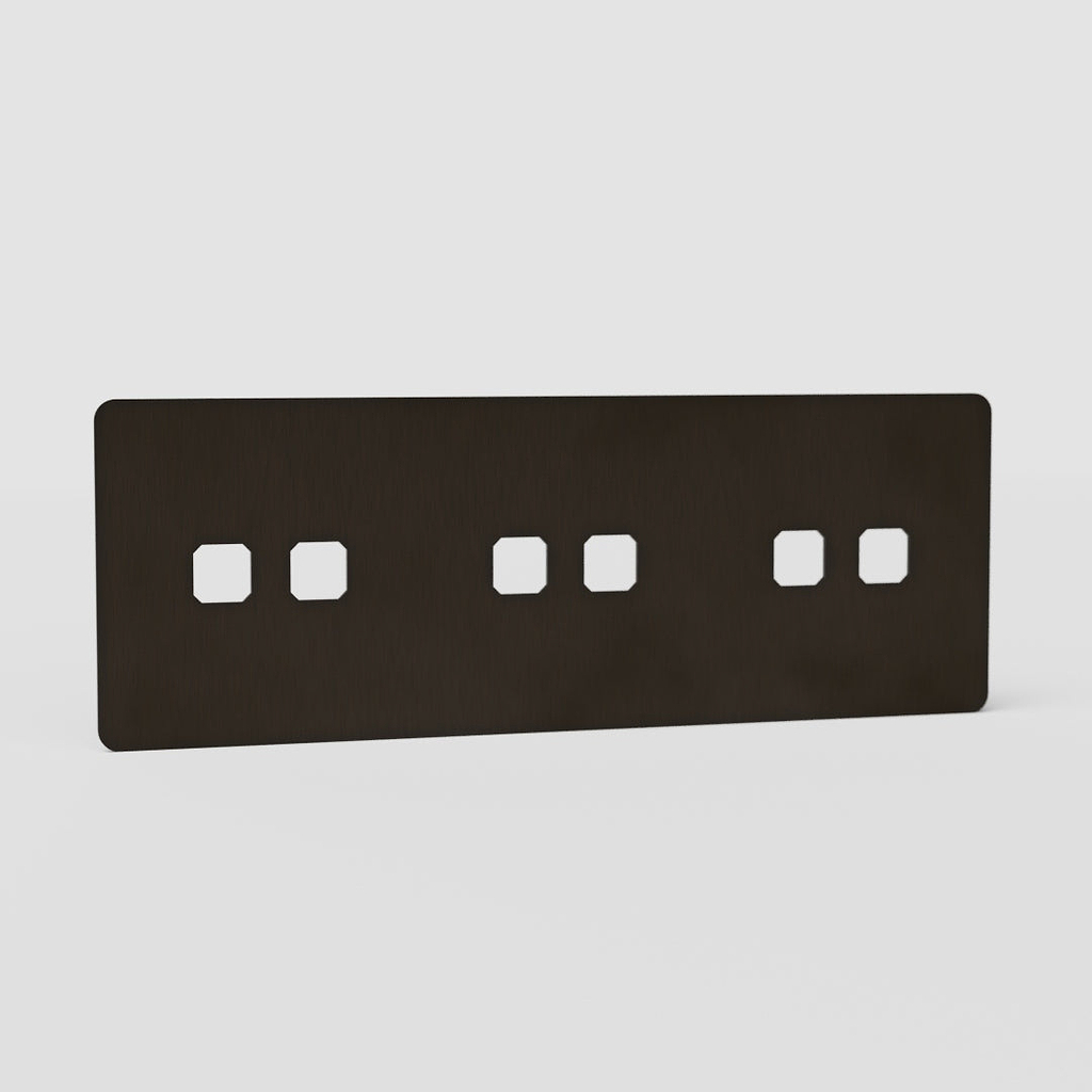 Triple 6x Switch Plate EU - Bronze