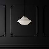 Brookfield średnia lampa wisząca z opalowym szkłem - Antyczny mosiądz