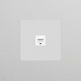 Moduł gniazda RJ45 w pojedynczej ramce - Biały do malowania