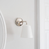 Luxury Light Fine Porcelain - Mirrorside Polished Nickel Installed on Wall in Bathroom