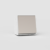 Two Way Rocker Switch EU - Polished Nickel White