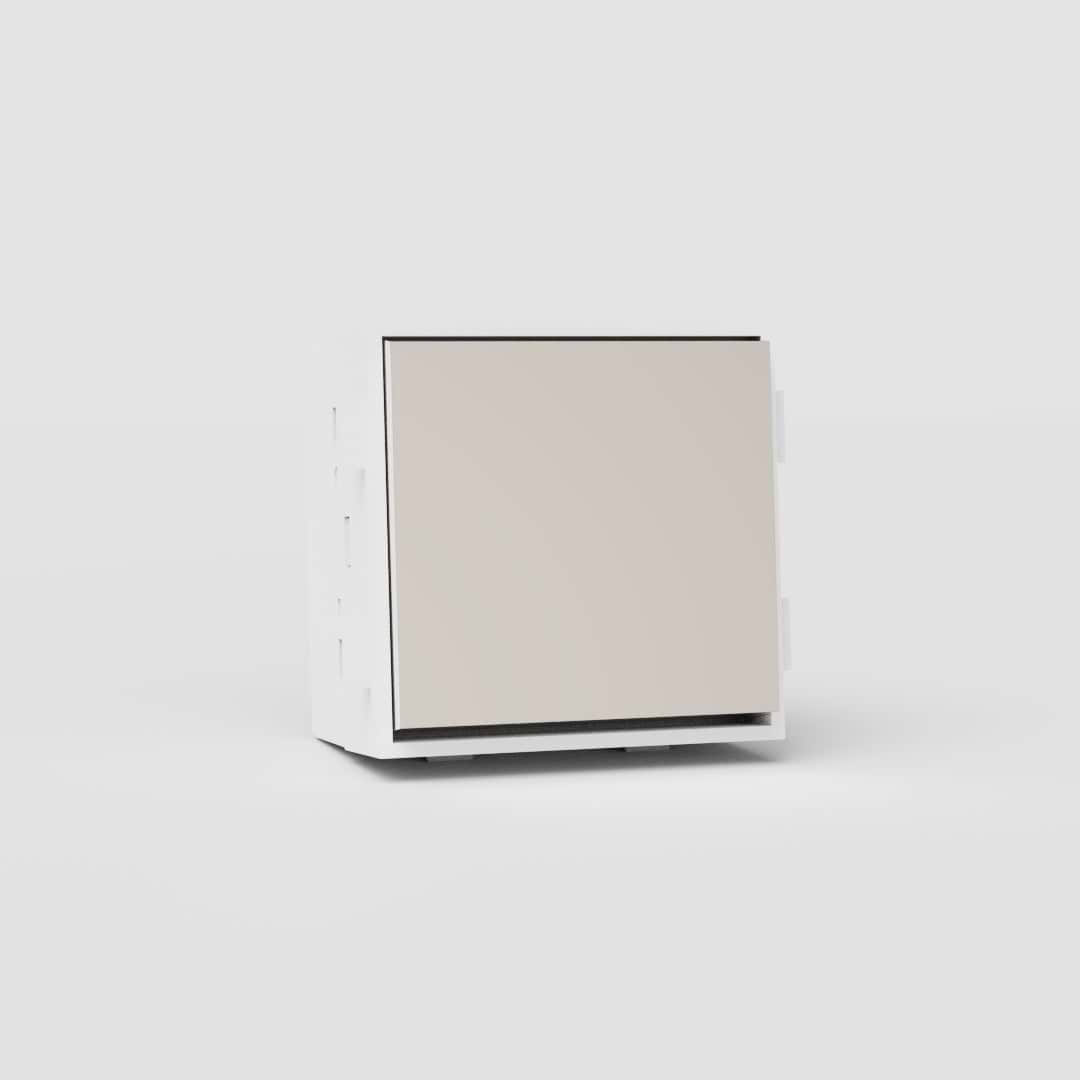 Centre Retractive Rocker Switch EU - Polished Nickel White
