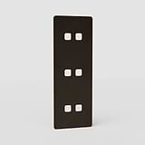 Triple 6x Vertical Switch Plate EU - Bronze