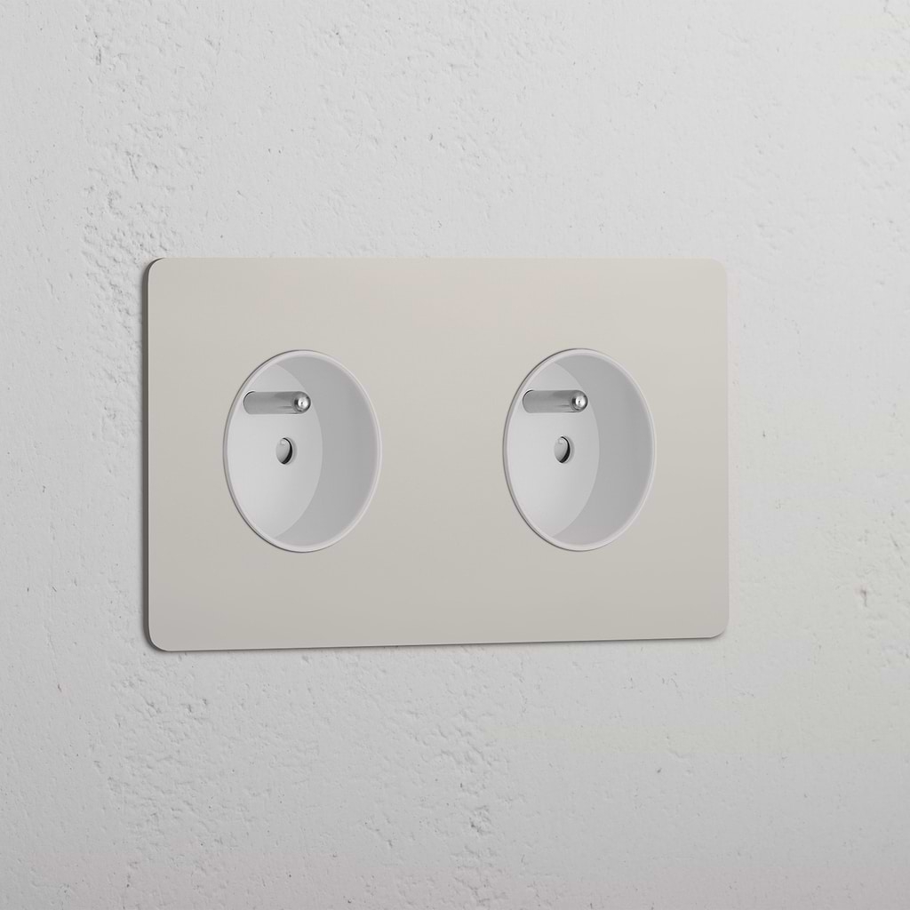Double 2x French Power Module - Polished Nickel White