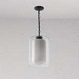 Windsor średnia lampa wisząca z opalowym szkłem - Brąz