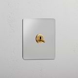 Single Toggle Switch - Clear Antique Brass