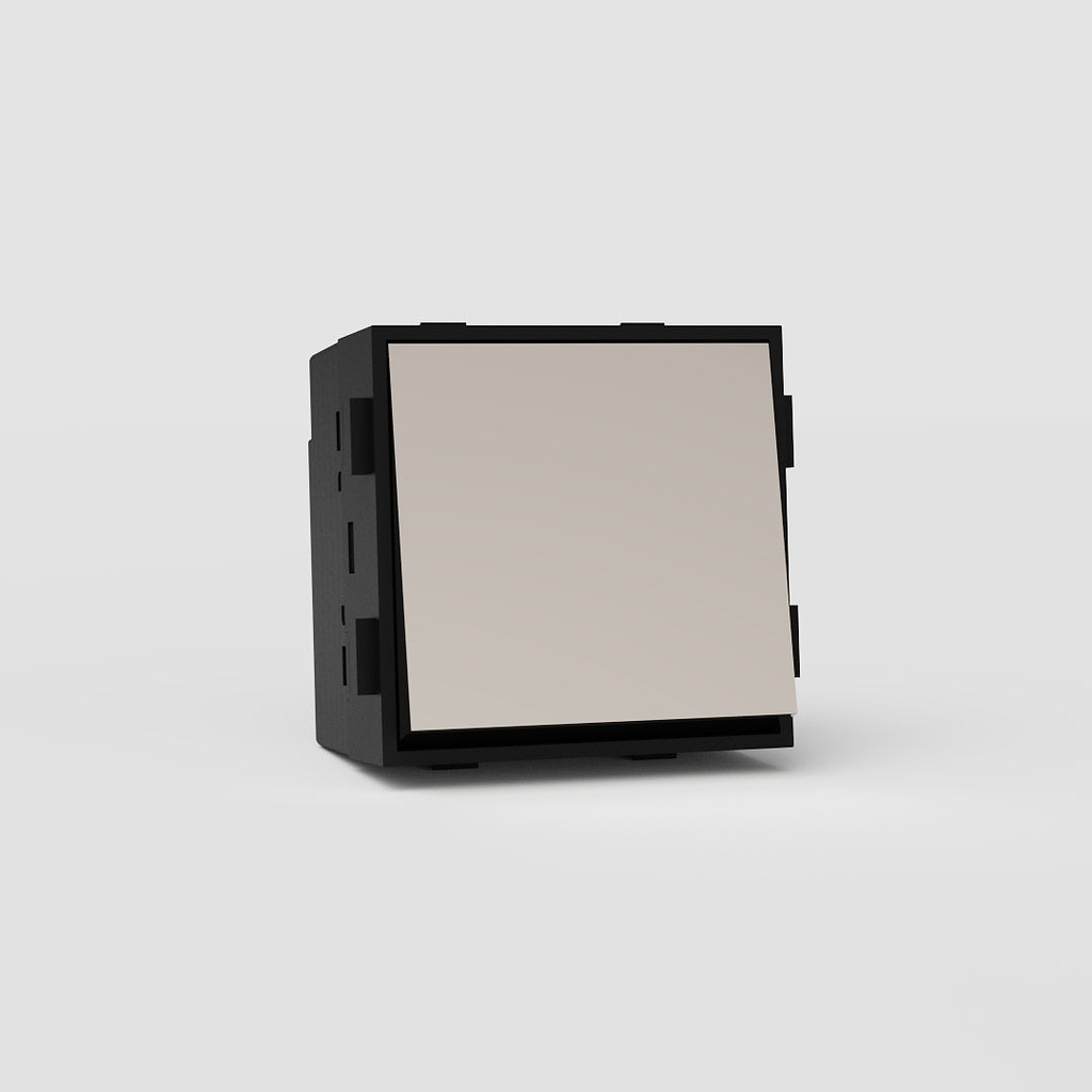 Retractive Rocker Switch EU - Polished Nickel Black