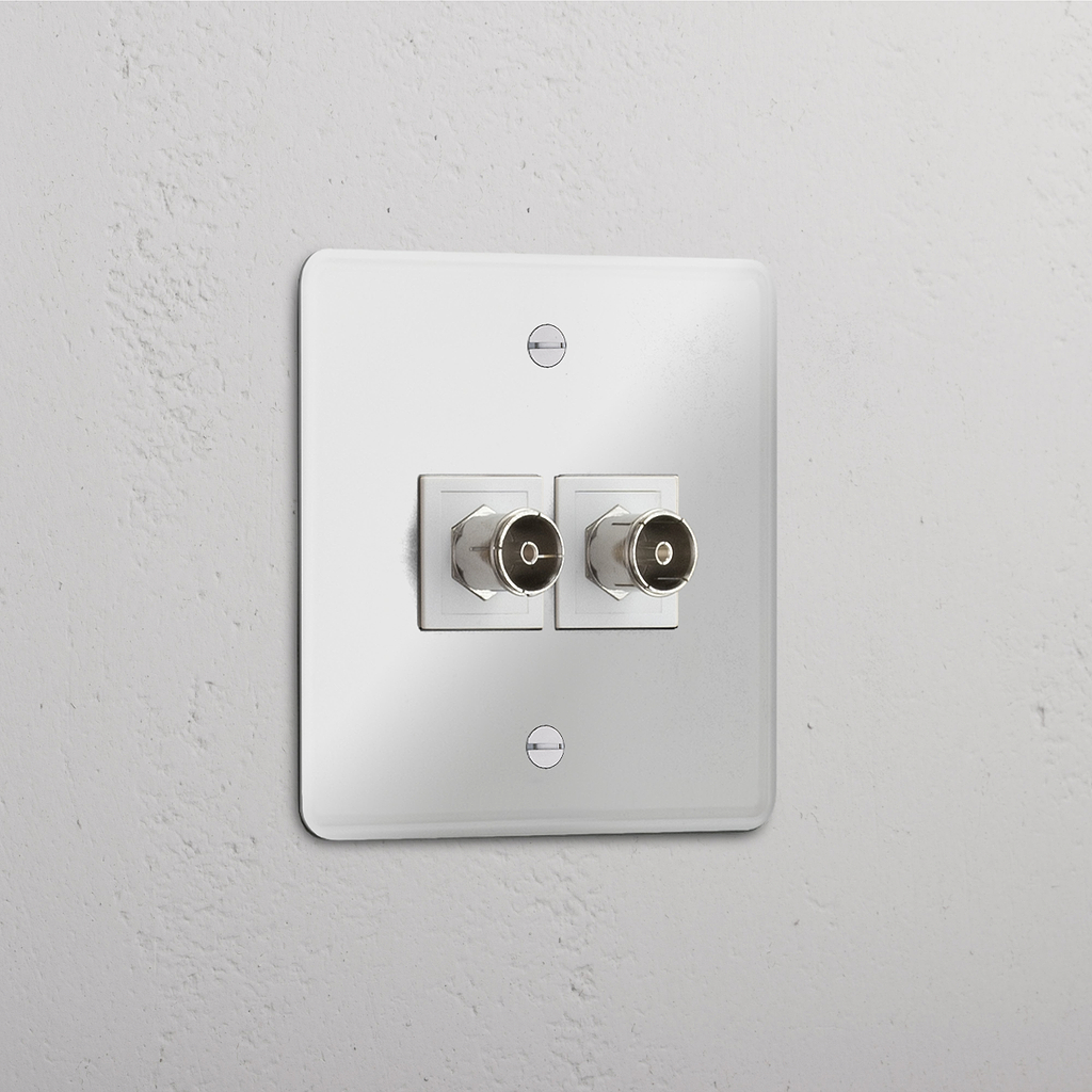 Single 2x TV Module - Clear White