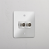 Single 2x TV Module - Clear White