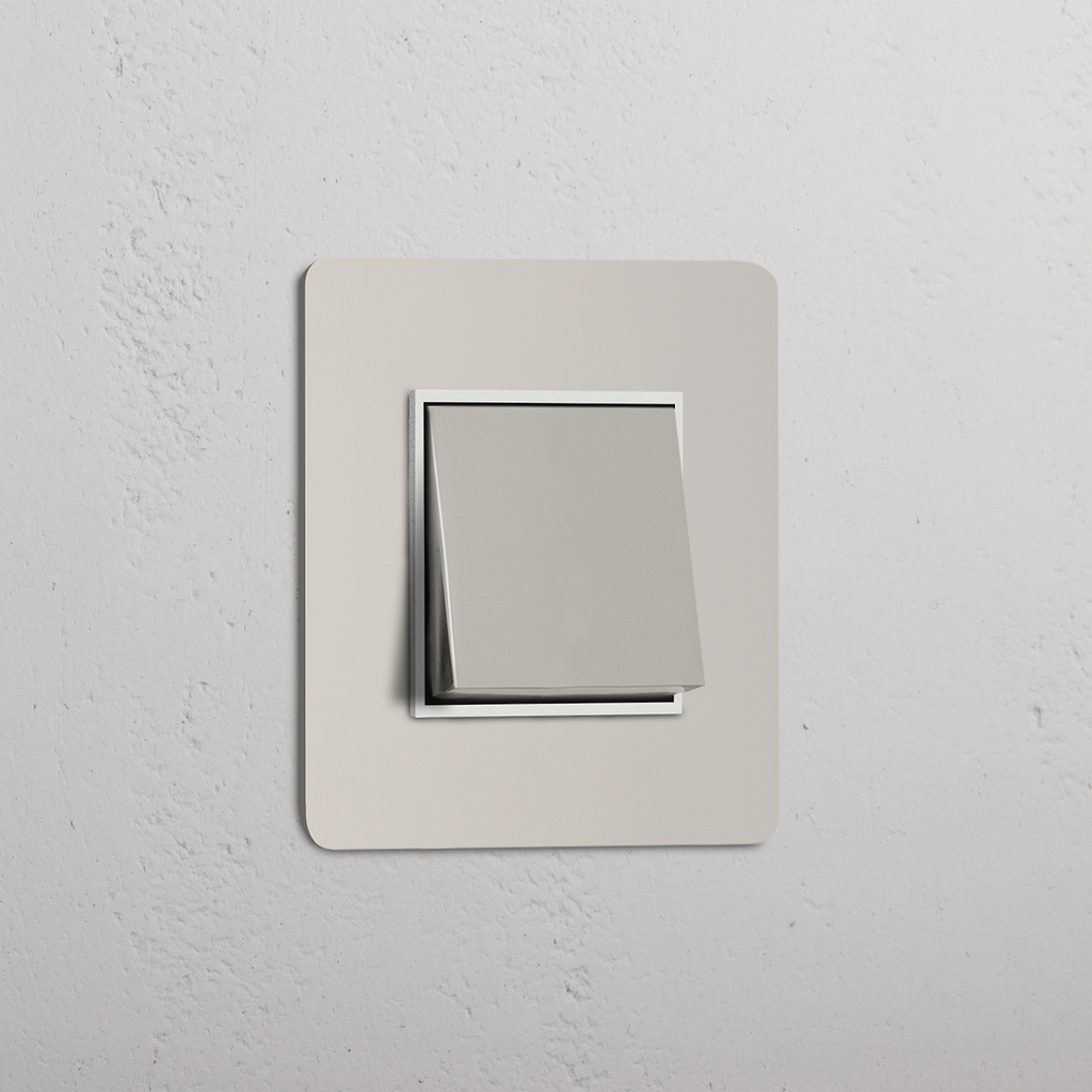 Single Rocker Switch (Ret) - Polished Nickel White
