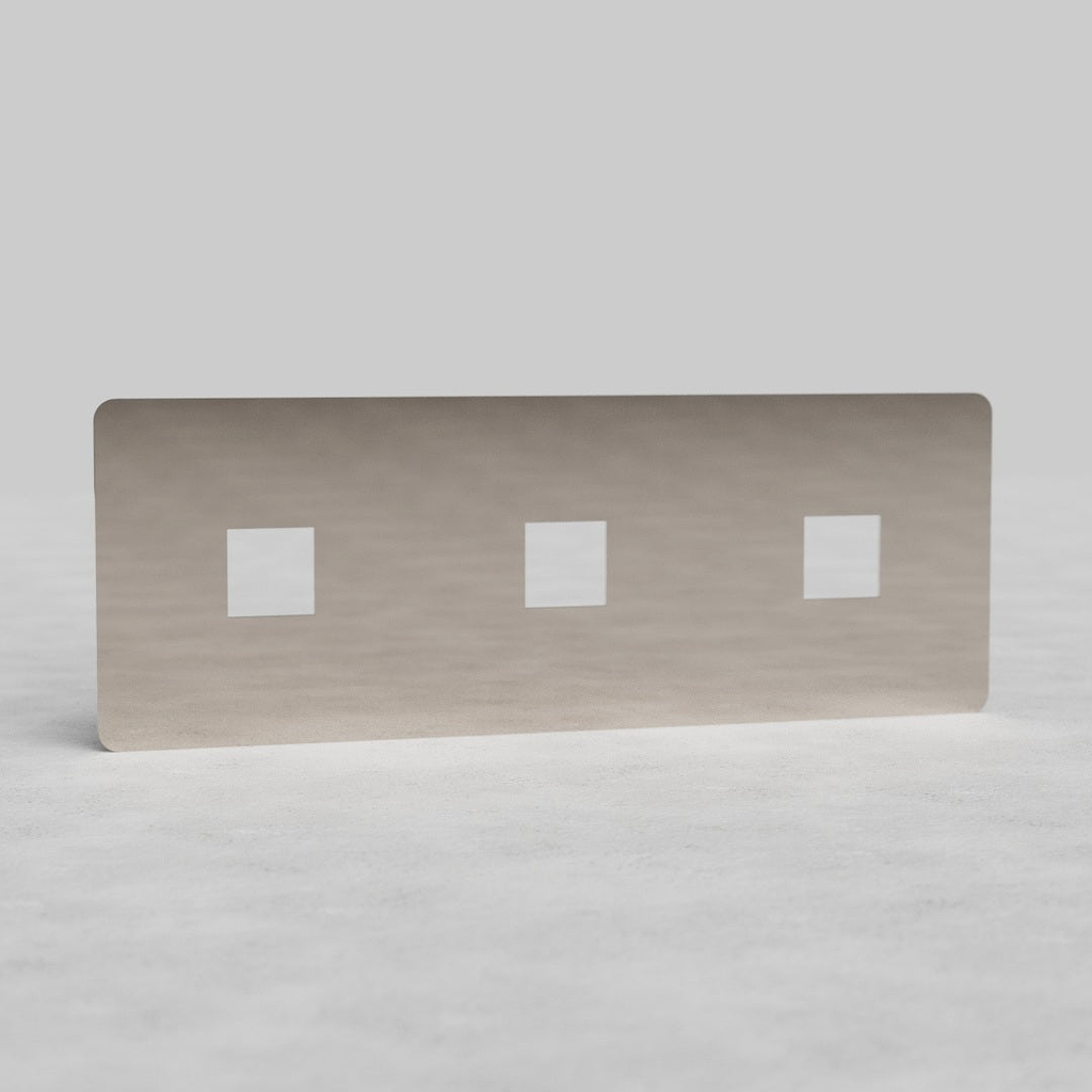 Triple 3x Keystone Switch Plate EU - Polished Nickel