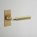 Digby Short Plate Sprung Door Handle – Antique Brass