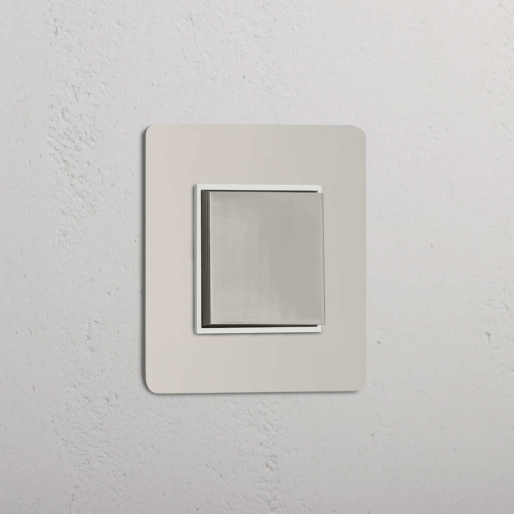 Single Rocker Switch (Cent) - Polished Nickel White
