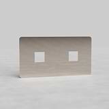 Double 2x Keystone Switch Plate EU - Polished Nickel