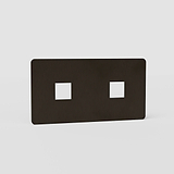 Double 2x Keystone Switch Plate EU - Bronze