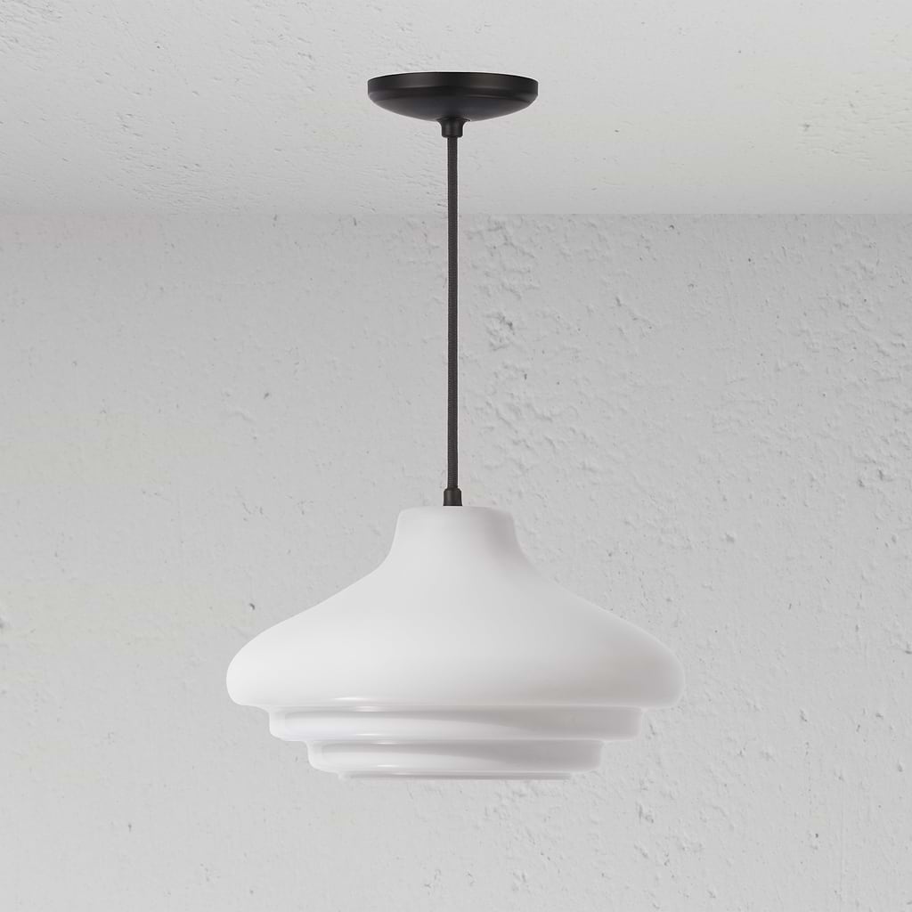 Brookfield średnia lampa wisząca z opalowym szkłem - Brąz