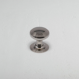 Polished Nickel Poplar Unsprung Door Knob on White Background