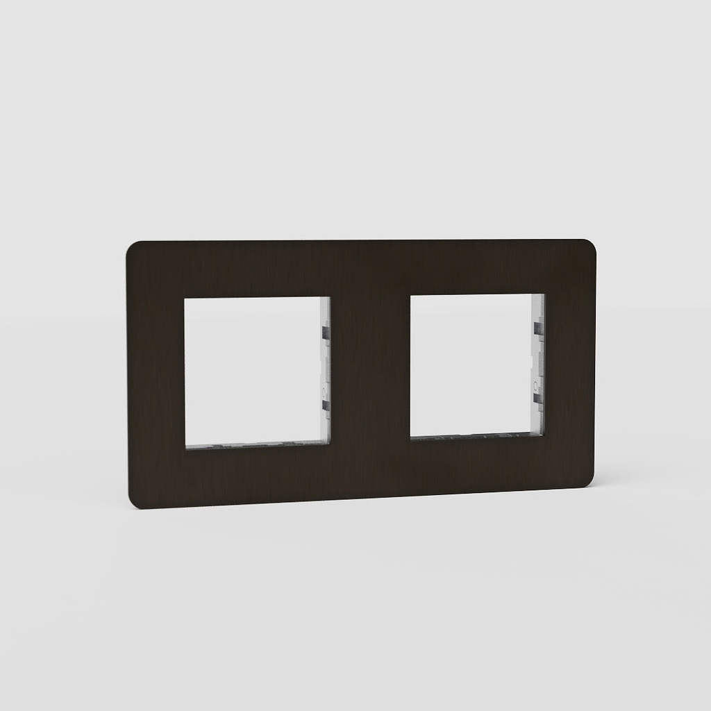 Double 45mm Switch Plate EU - Bronze