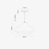 Brookfield średnia lampa wisząca z opalowym szkłem - Antyczny mosiądz