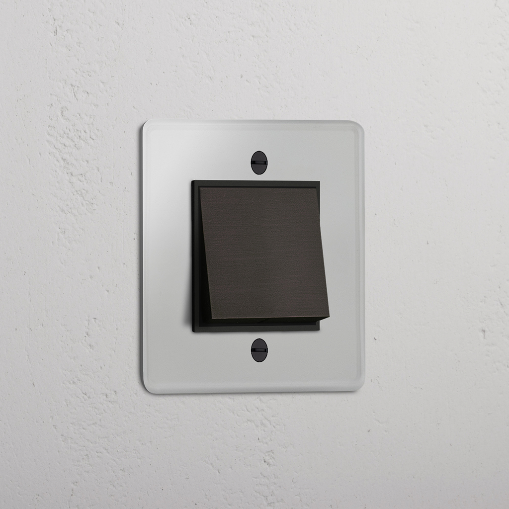 Single Rocker Switch (Ret) - Clear Bronze Black