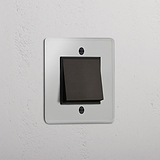 Single Rocker Switch (Ret) - Clear Bronze Black