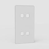 Double 4x Vertical Switch Plate EU - Clear
