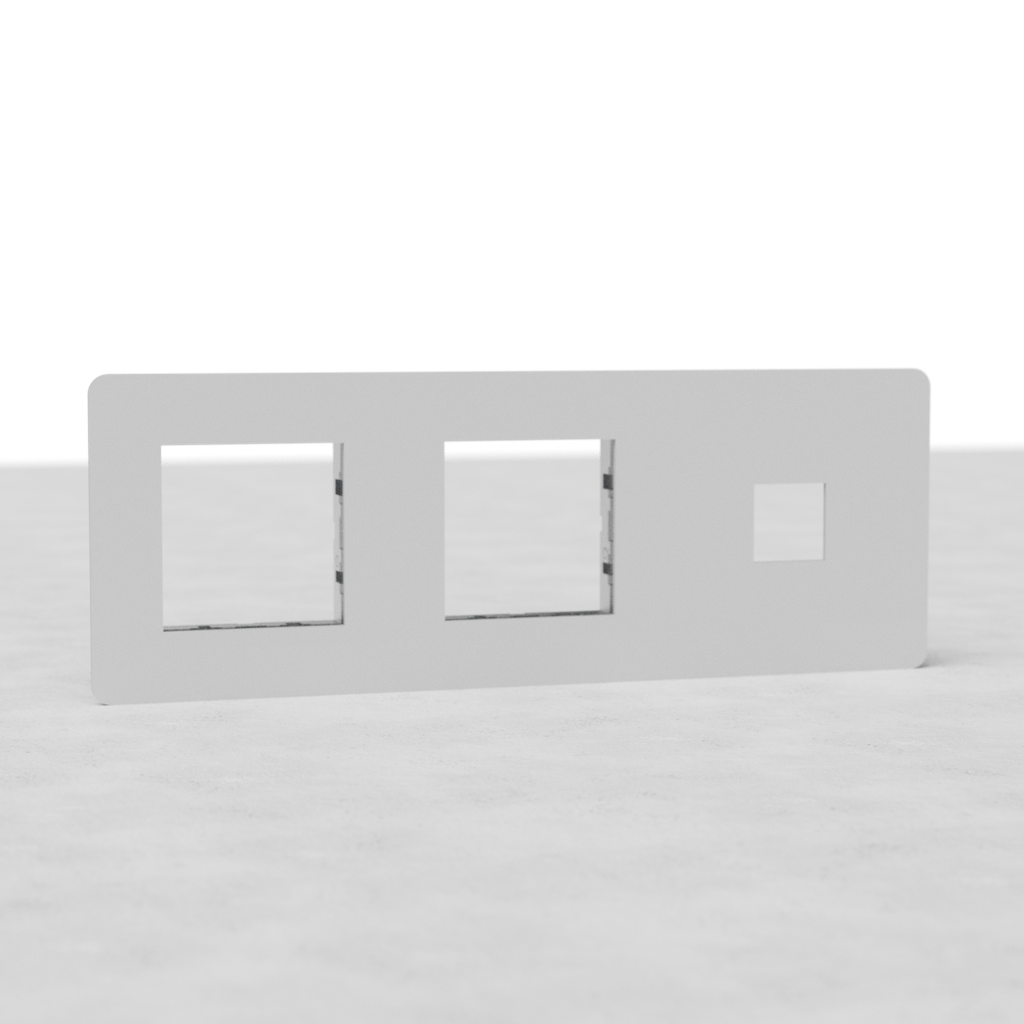 Potrójna ramka na 1 x moduł keystone i 2 x 45 mm włączniki UE - Do malowania