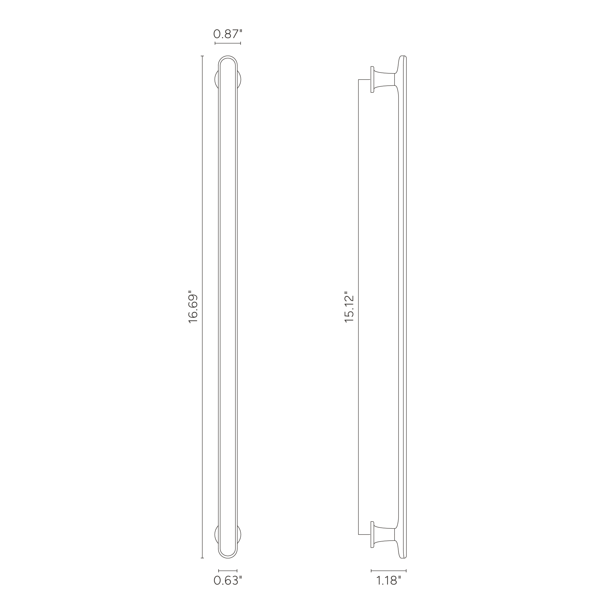 Kilburn Cabinet Handle Large - Bronze