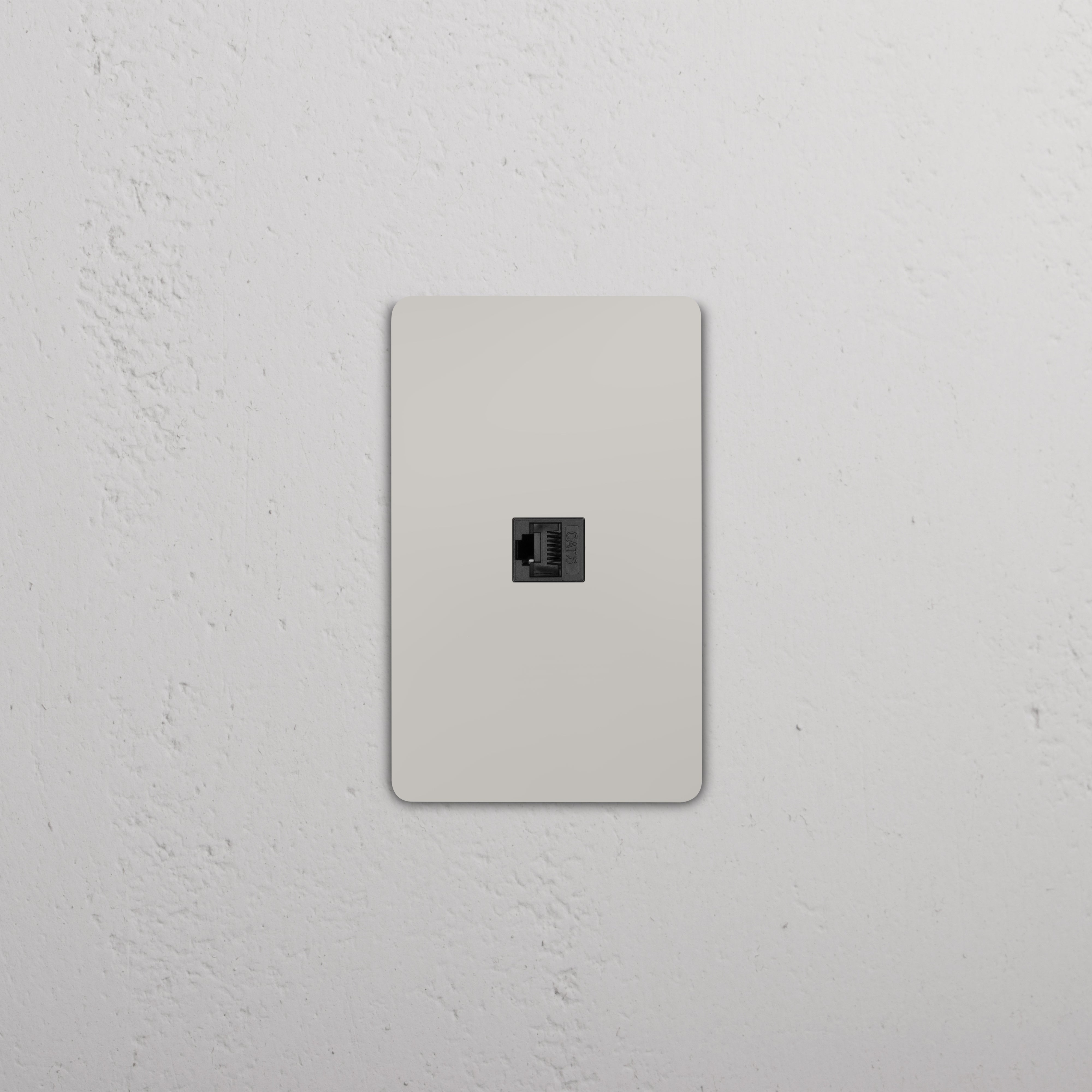Grove 1G CAT 6 Keystone in polished nickel black, single Ethernet wall jack with a sleek finish.